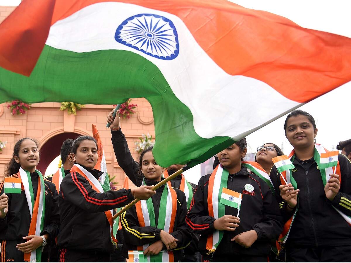 Republic day india 66th might culture military display paramilitary delhi soldiers parade ap during march India Celebrates 76th Republic Day with Record Military Participation